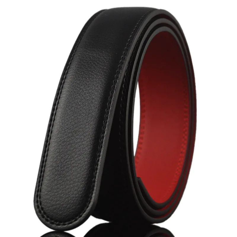 3.5cm Width Mens Leather Belt Without Buckle Designer Mens Belts Luxury Real Leather Belts For Jeans Belt Strap Black Red CE3195