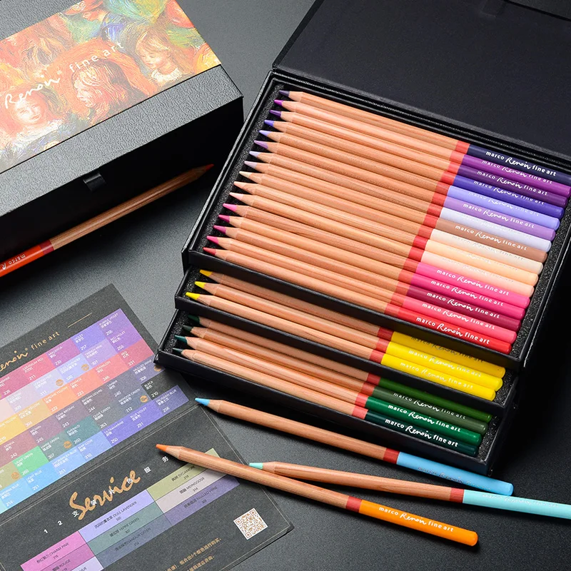 

Marco Art Renoa series art design oil color pencil 48 color pencil collection version carton packaging A3100