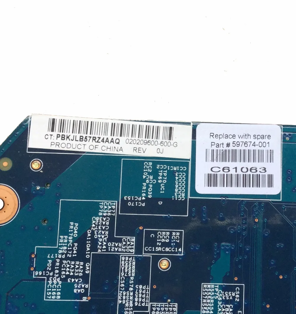 Материнская плата для ноутбука hp CQ62/G62 DDR3 597674-001, протестирована и гарантирована в хорошем рабочем состоянии