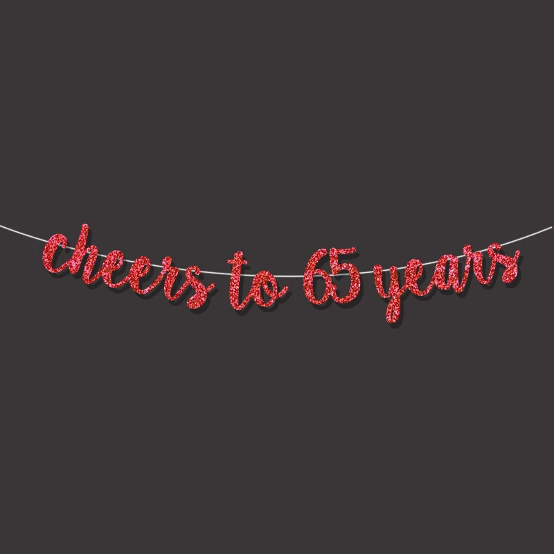 65 й день рождения Декорации для праздников до лет баннер с днем золотой знак