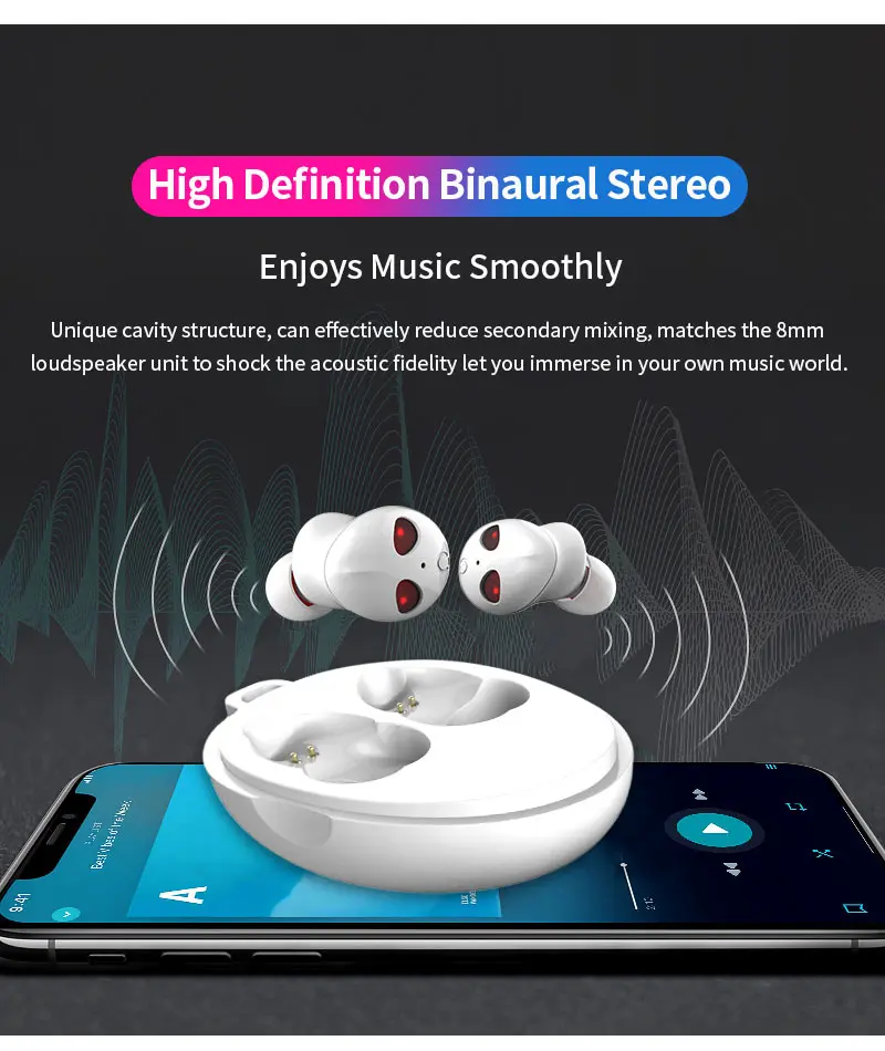 Alien TWS Мини Bluetooth наушники Беспроводная гарнитура 5 0 стерео спортивные с
