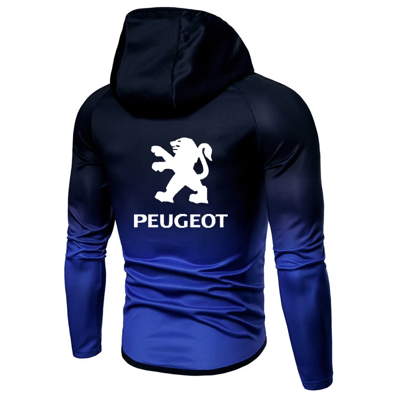 Весенне осенняя куртка на молнии толстовки с капюшоном принтом автомобиля peugeot