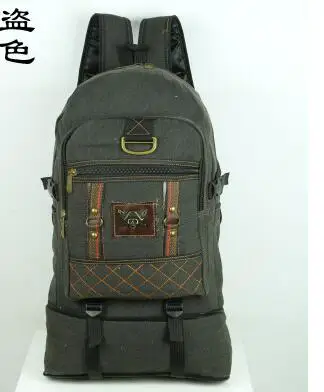 Вместительный холщовый рюкзак 50 л для мужчин и женщин дорожный альпинистская