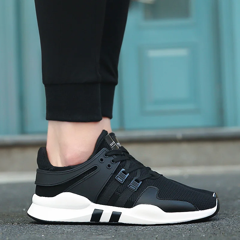 Black Мужская обувь; коллекция года; Летняя обувь; кроссовки; Zapatillas Deportivas Hombre; дышащая повседневная обувь; Sapato Masculino Krasovki - Цвет: Black