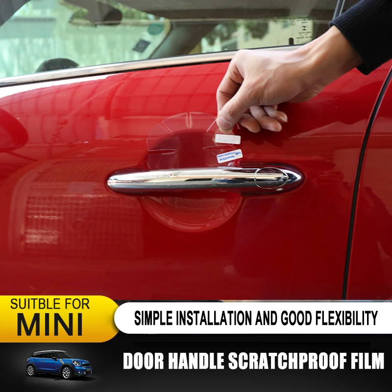 2/4 шт. Автомобиль дверная ручка Защитная пленка снаружи прозрачный стикер Авто