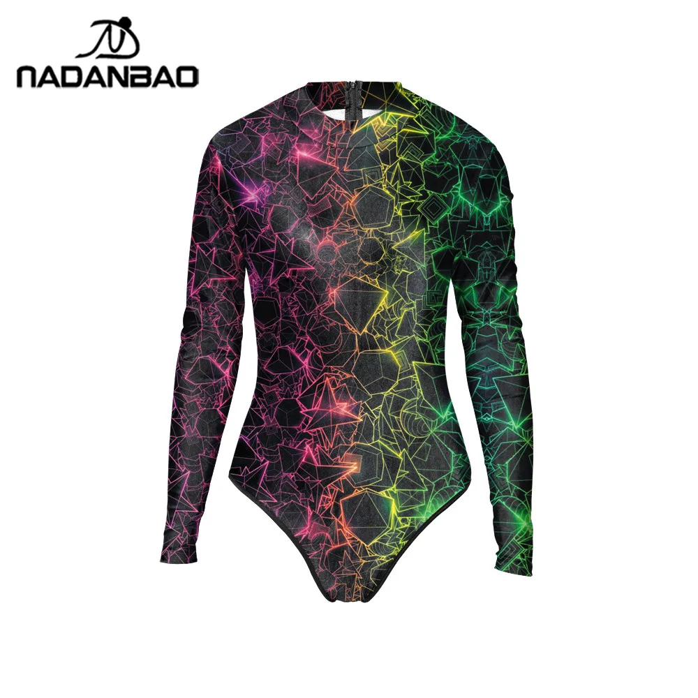 2021 Wholelsales Новая мода женские купальники 3D С цветочным принтом Одежда с длинным