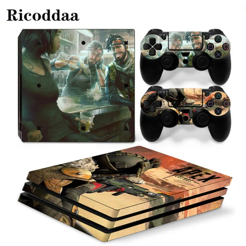 Съемная Виниловая наклейка для PlayStation 4 Pro консоль с 2 контроллерами PS4 наклейки