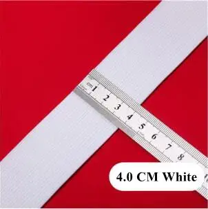 White 4 cm 5 метров 1-6 см ширина белый/черный нейлон тесьма самые высокие эластичные ленты для шитья одежды Нижнее белье Одежда Аксессуары - Цвет: White 4 cm