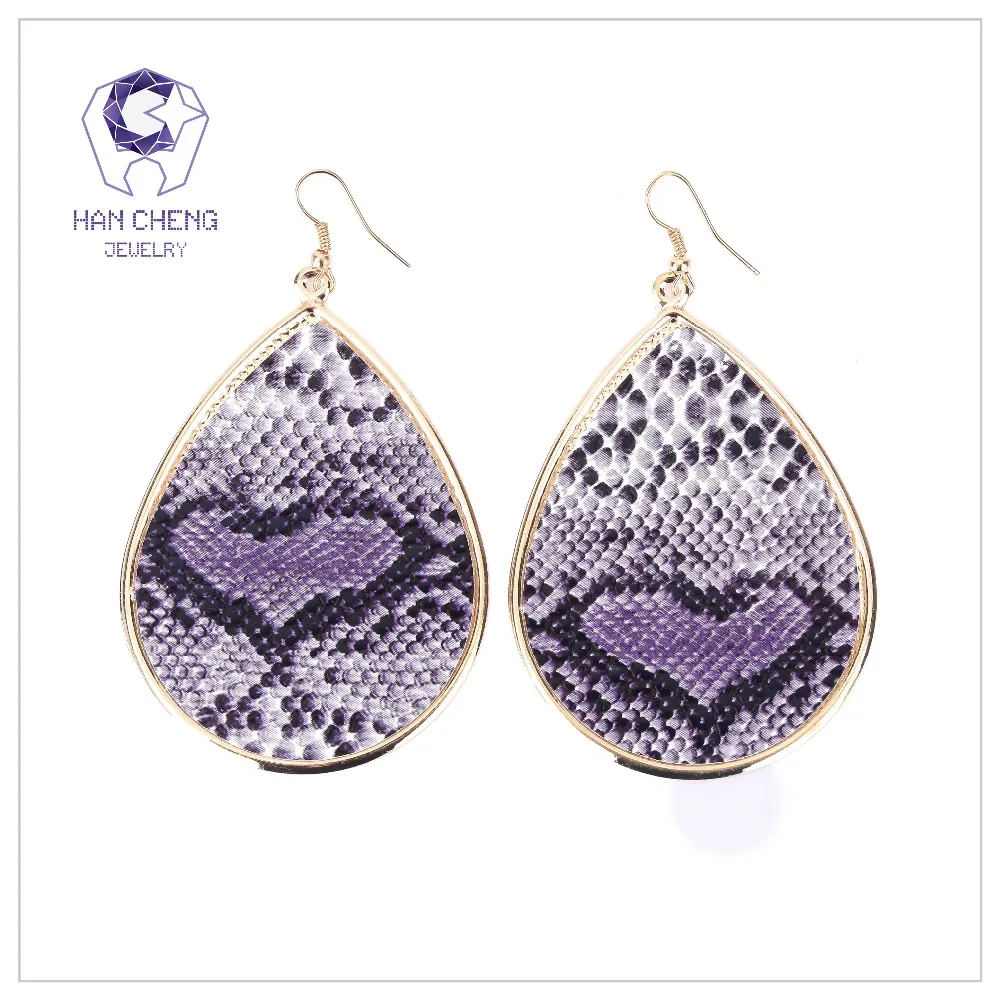 Новые модные очаровательные золотистые серьги HanCheng в виде змеи форме капли воды