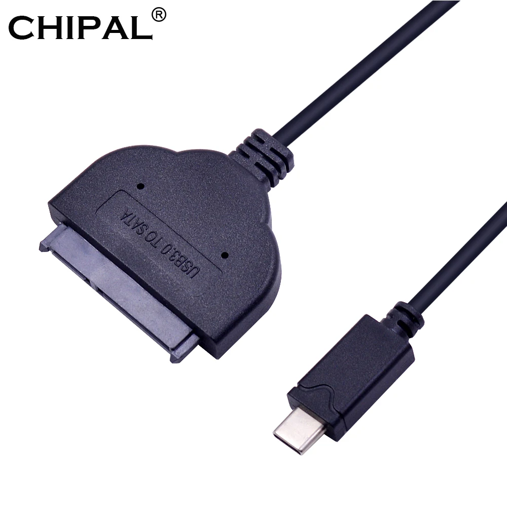CHIPAL USB-C USB 3 1 кабель с разъемами типа C и SATA 0 адаптер Serial ATA III 7 + 15 22Pin конвертер для