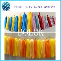 14 35cm long 50cm wide 10 sheetlot tissue tassel garland 28 kinds color