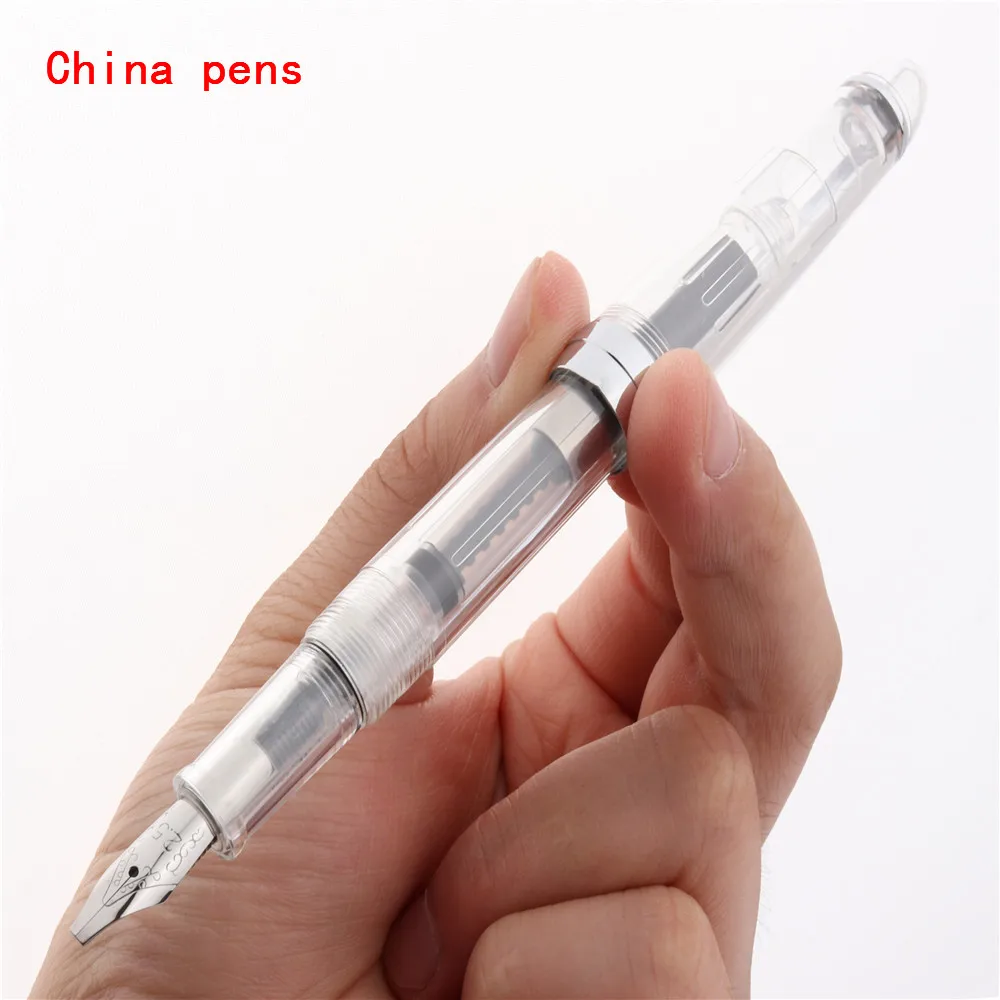 Jinhao 990 прозрачная белая английская каллиграфия Duckbill параллельная художественная ручка цветок тело плоский перо Тибетский арабский авторучка