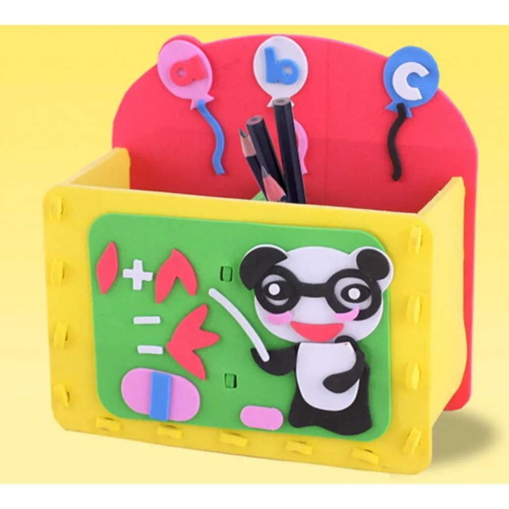 1 шт. случайная DIY контейнер для ручки обучающие игрушки ручной Eva ручка держатель пены Eva Craft Наборы дети стационарных исследование ручек