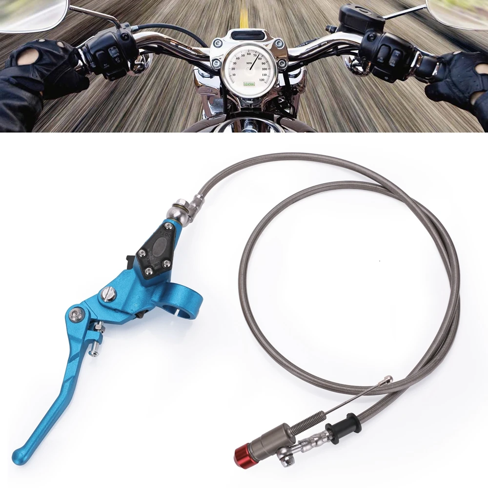 Blue 1200 мм мотоциклетная гидравлическая муфта Серебряный рычаг Главный цилиндр для 125-250cc вертикальный двигатель грязи велосипед Мотокросс - Цвет: Blue
