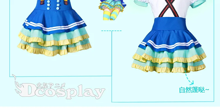 Любовь жить! Солнце! Aqours Kurosawa Dia много ханамару прыжки Сердце все члены форма Косплэй костюм