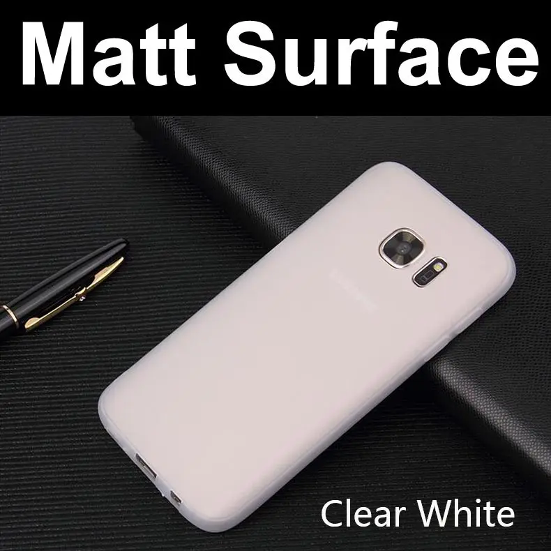 Полный защитный чехол для камеры для samsung Galaxy S6 Крышка для edge Plus Оболочка Гибкий мягкий TPU Материал для samsung Note 5 S7 edge - Цвет: matt clear white