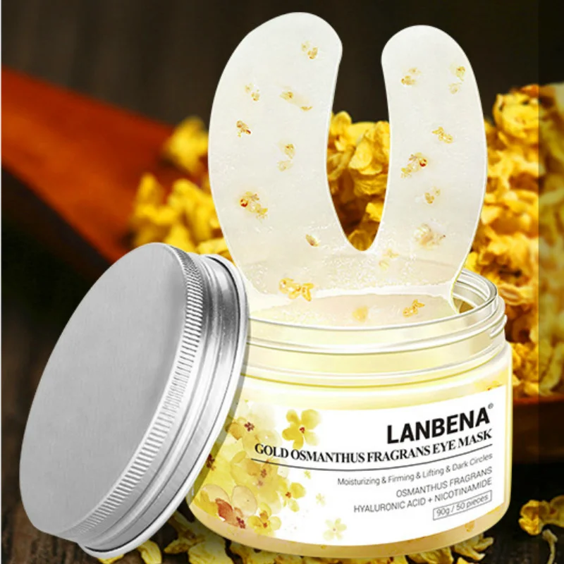 50 шт. Золото османтуса Fragrans маска для глаз с коллагеновым гелем патч по уходу за