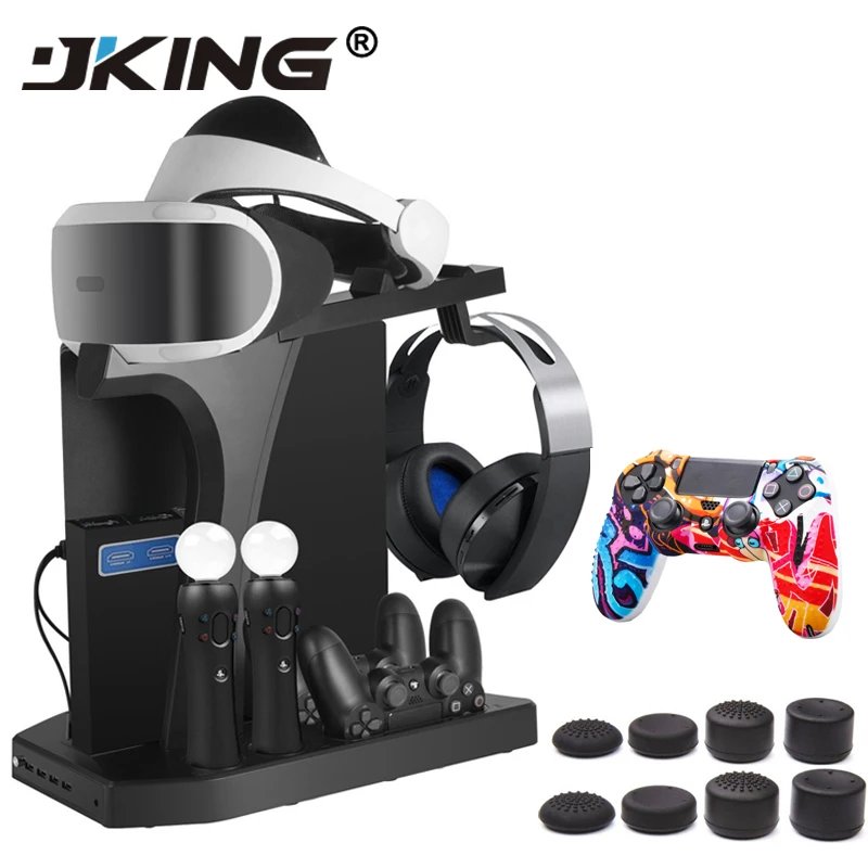 PSVR PS4 Pro Slim зарядки стойка-витрина для демонстрации для PS4 Очки виртуальной реальности VR Playstation 4 вертикальная подставка, вентилятор, система автоматического управления "Зарядное устройство концентратор