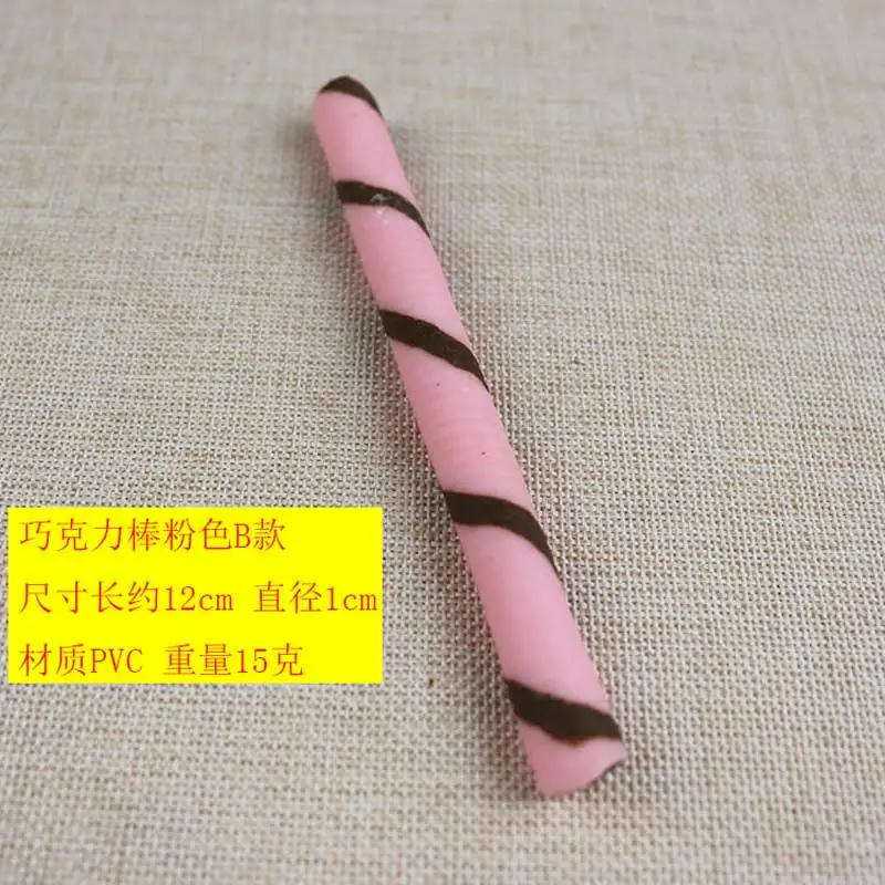 pink stickB Искусственный магазин декоративная еда s Красочные ПВХ моделирование мороженое шоколадный мячик печенье палочка еда модель - Цвет: pink stickB
