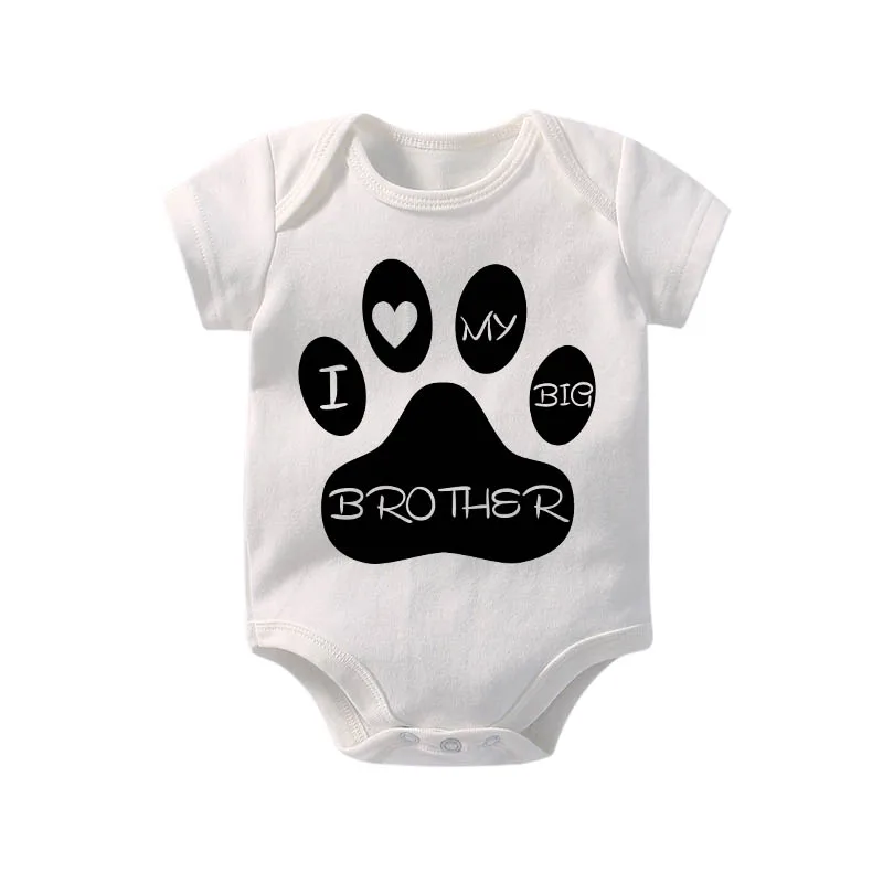 Culbutomind/костюм унисекс с надписью I Love my Big Brother Dog Paw Blue забавный детский костюм