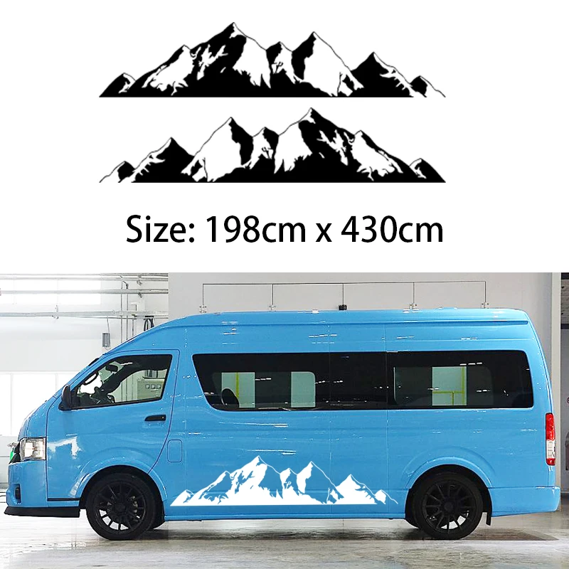 

2x Mountain Off Road Camper Van Motorhome Door body Vehicle decal (one for each side) Vinyl Sticker Car Truck RV Northwest
