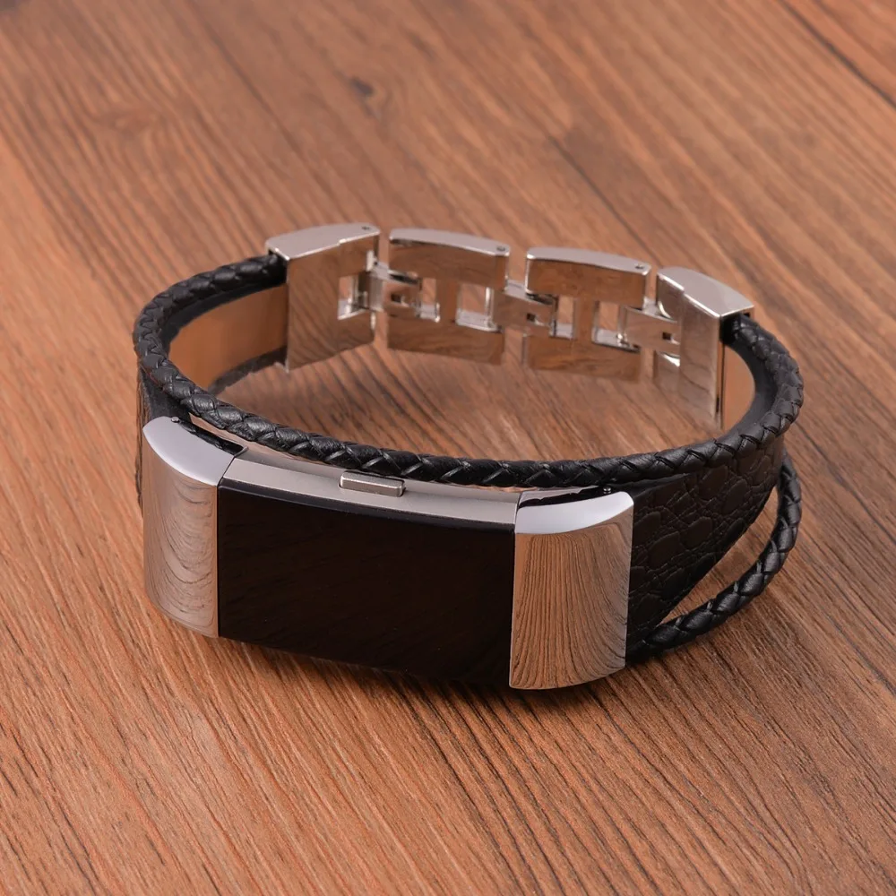Сменный ремешок для Fitbit Charge 2 кожаный часов браслета смарт-часов | Электроника