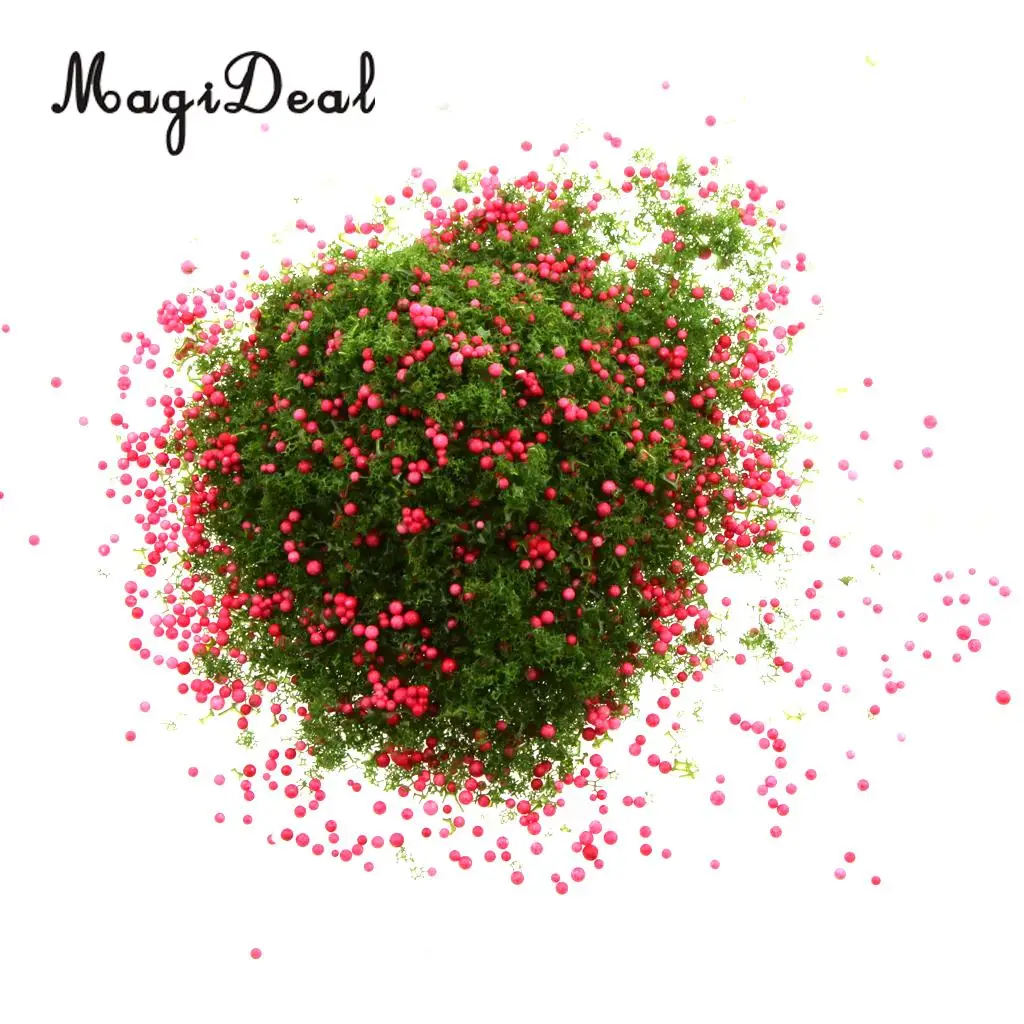 Red MagiDeal 1 упаковка губка для строительства мини дерево листья модель с листвой пейзаж для поезда трек хедж Декор детей DIY игрушка 9 цветов - Цвет: Red