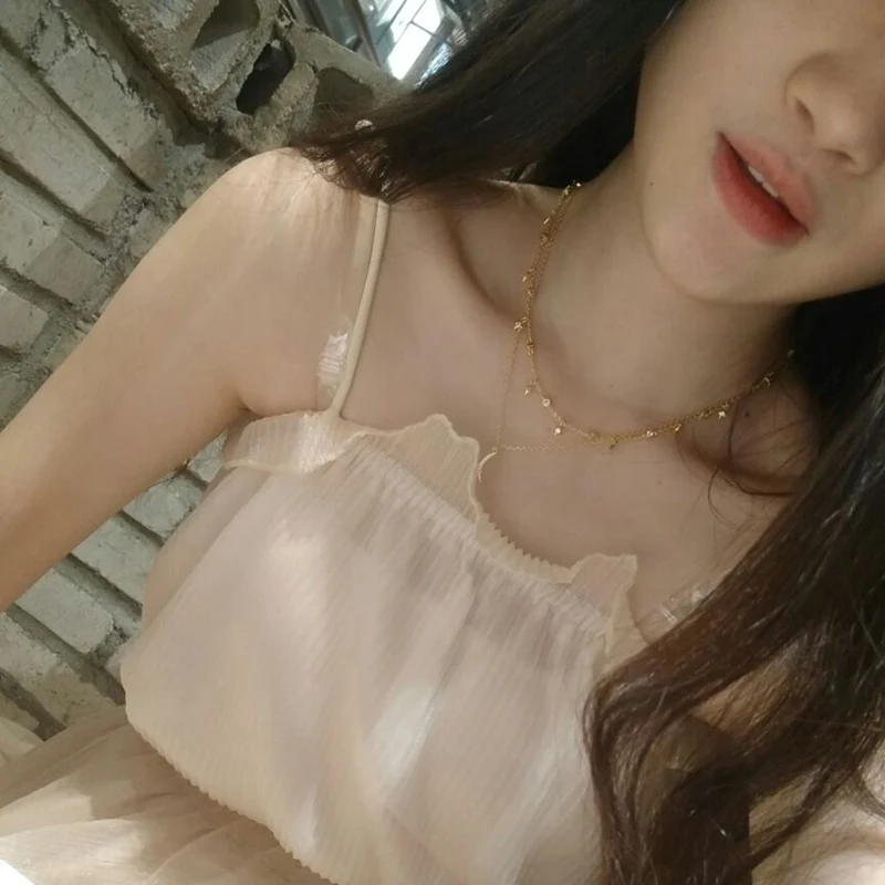 Милое звездное ночное светящееся колье с Луной 925 пробы серебро циркон новая луна