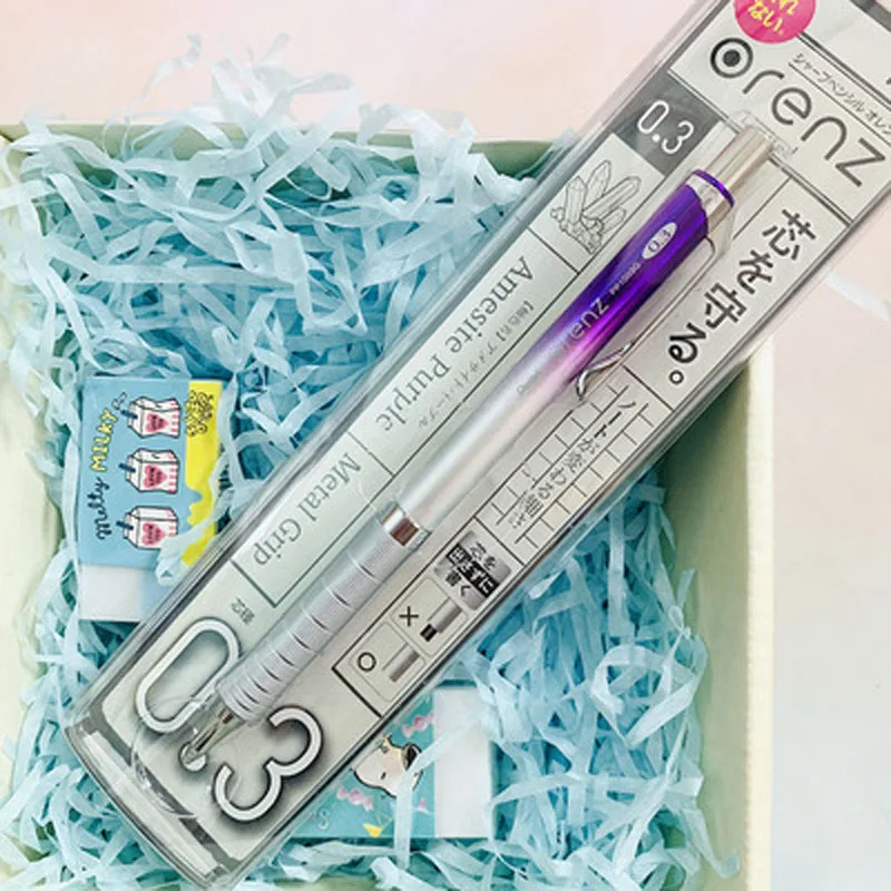 purple 0.3HB PENTEL автоматический карандаш градиентного цвета 0,5 металлический нескользящий низкий центр тяжести XPP1005G анти-пробойник выдвижной Ниб - Цвет: purple 0.3HB