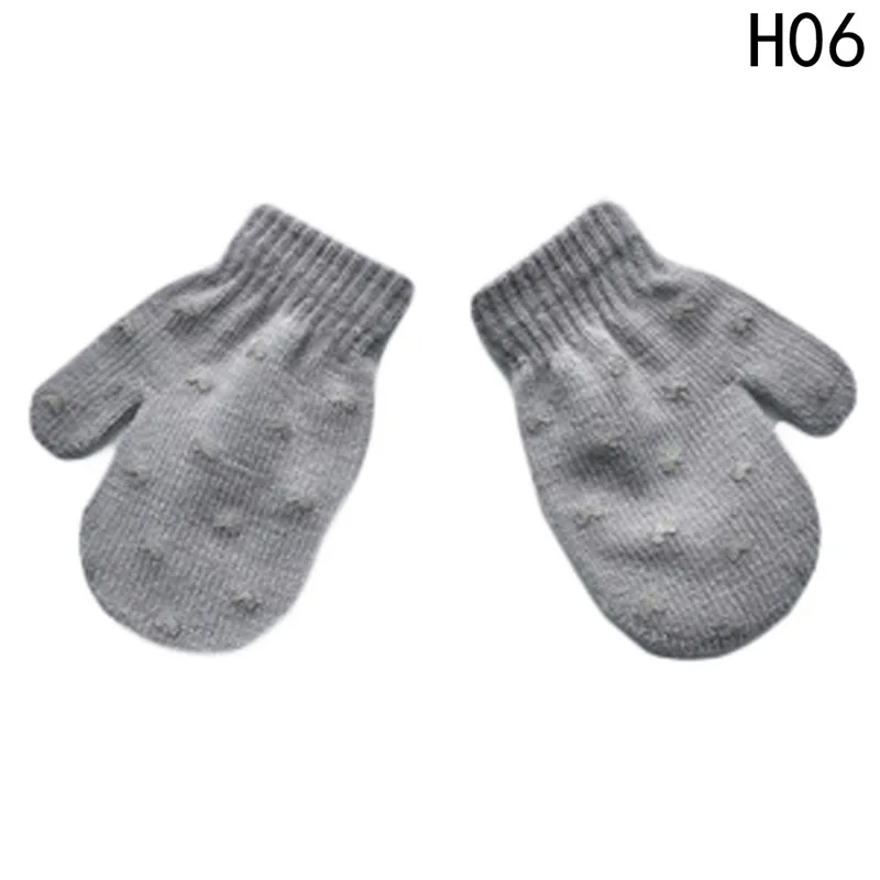 06 Зимние перчатки милые плотные детские handschoenen, милый, для новорожденных и малышей, с принтом сердца, популярные зимние теплые перчатки для девочек и мальчиков - Цвет: 06