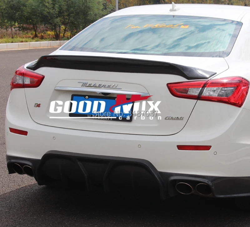 Для Maserati Ghibli 3,0 T S Q4+ заднее крыло багажника из углеродного волокна спойлер на заднюю крышу спойлер крыло багажника Крышка для губ багажника Стайлинг автомобиля