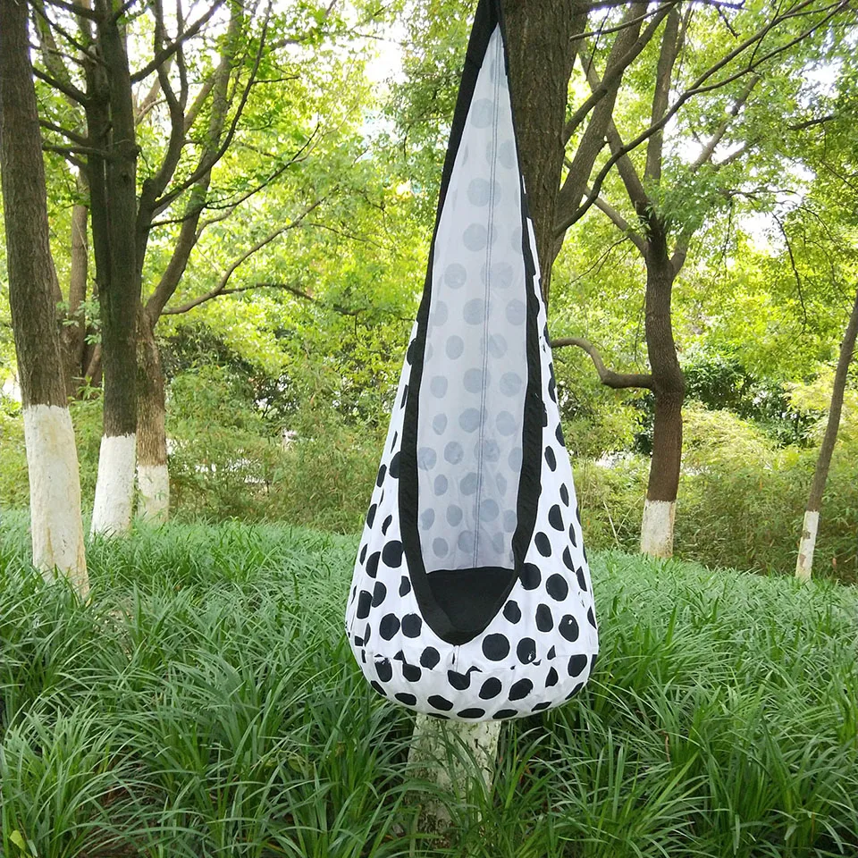 2019 черный и белый узор в горошек гамак надувная подушка сад качели стул подвесной