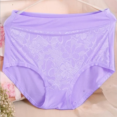 2 шт./лот,, женские трусы, нижнее белье, плюс размер, 6XL, нижнее белье, сексуальные кружевные женские трусики с цветами - Цвет: Лаванда