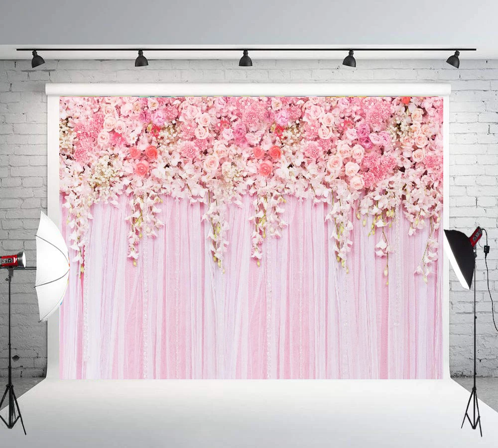 Фон BEIPOTO для фотосъемки с розовыми цветами фон свадебной цветочный детского дня