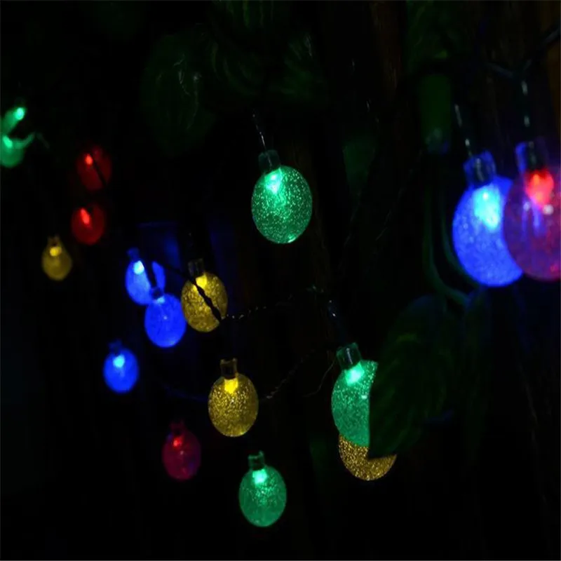 Christmas Outdoor Decoration Solar Led String Light 4.8 M 20 led Bubble Fairy Lights for Festival Garden Decorative Lamp | Лампы и