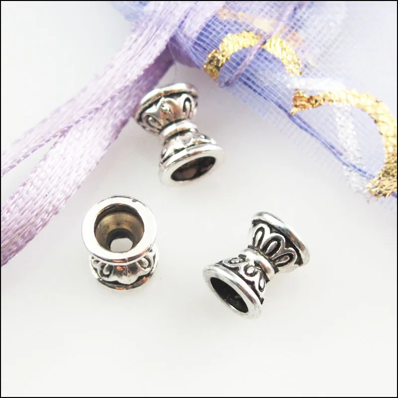 Модные 90 шт. Тибетский серебристый цвет цветок конус бусины Подвески 6 5 мм|Шармы| |