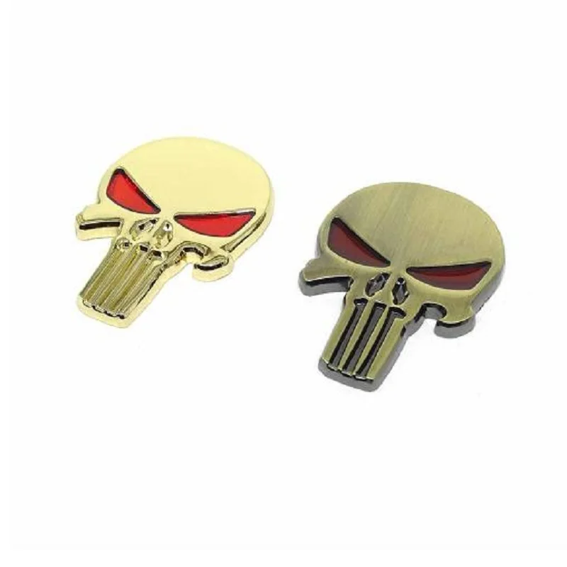 3D череп носорог тюнинг Каратель значок кузова Наклейка металлическая Авто