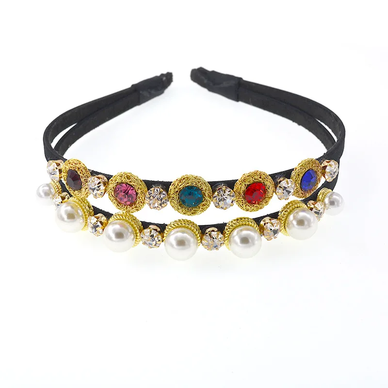 Роскошная хрустальная Жемчужная Повязка на голову в стиле барокко корона тиара