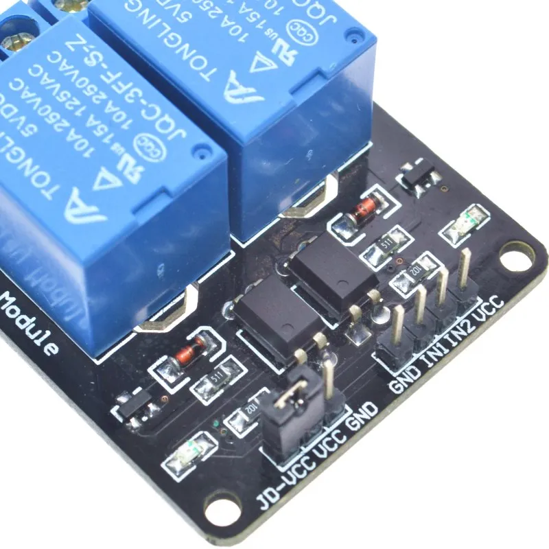 Бесплатная доставка 1 шт. 5 в 2 канальный релейный модуль щит для Arduin ARM PIC AVR DSP