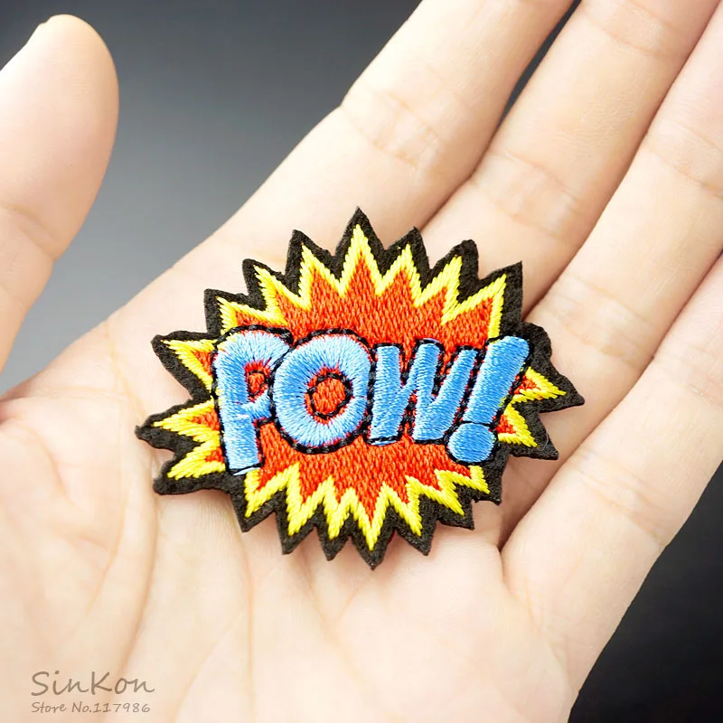 Размер POW: 4,5x5,5 см железная нашивка вышитая аппликация швейная одежда наклейки одежда аксессуары значки