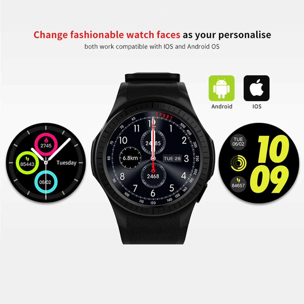 L1 Bluetooth Смарт часы телефон 1 3 ''MTK2503 пульса 2G Wifi вызов камера TF карта GPS для Android iOS