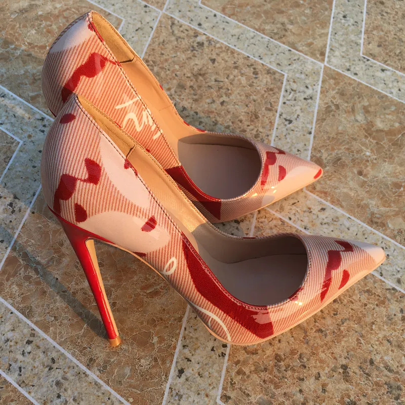 Buono Scarpe/туфли Mary jane на высоком каблуке шпильке с буквенным принтом Женские туфли