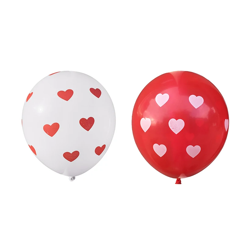 10 шт красный белый Сердце латексные шары Круглый надувные воздушные Baby Shower