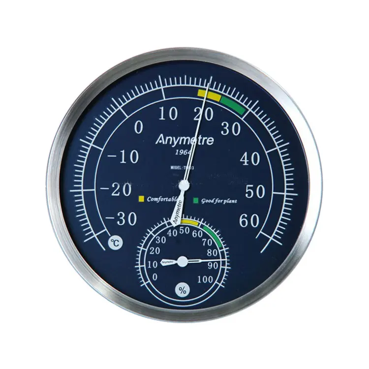 Настенный бытовой Аналоговый термометр по Цельсию гигрометр из нержавеющей