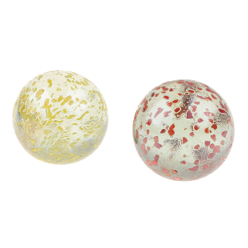 35 мм стеклянные мраморные бусины детская игрушка желтый и красный цвет 2