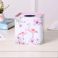 nordic flamingo unicorn tin tissue box paper holder tissue holder cover home desktop decoration