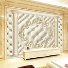 Пользовательские настенной Бумага Европейский Стиль искусственная кожа мягкая Вышивка Крестом Пакет стены Бумага Домашний Декор Гостиная Спальня стены Бумага 3D