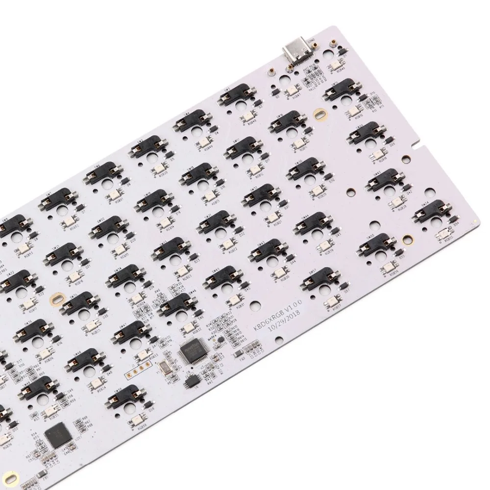 KBD6X RGB V2 PCB WKL Горячая замена двойной type C на печатной плате для 60% механическая