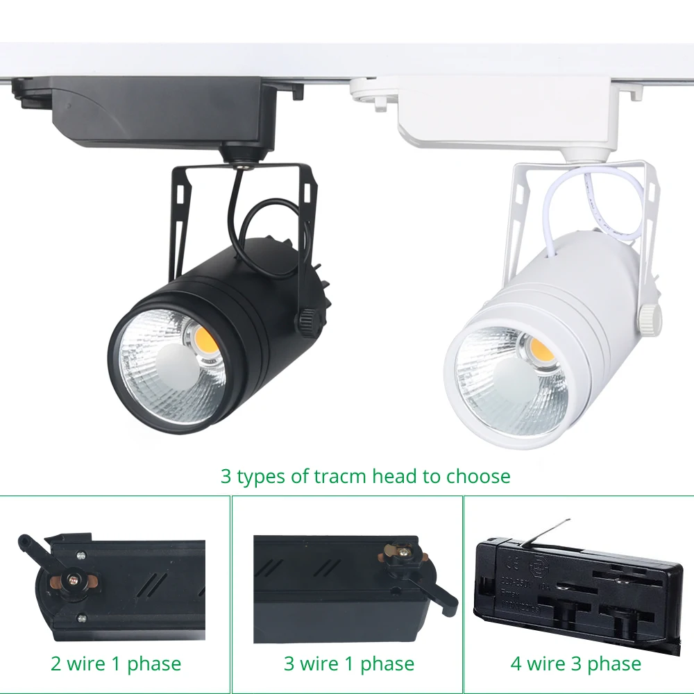 Светодиодный свет для отслеживания Dimmable 15W Spot Rail Lamp Одежда Обувной магазин