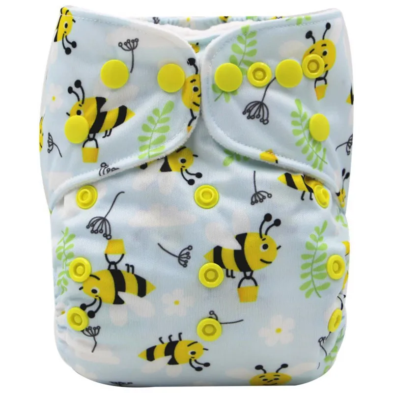 Baby Washable Reusable Cloth Diaper Waterproof Adjustable Cloth Nappy Baby Cloth Diaper Cover With 1pc Microfiber Insert